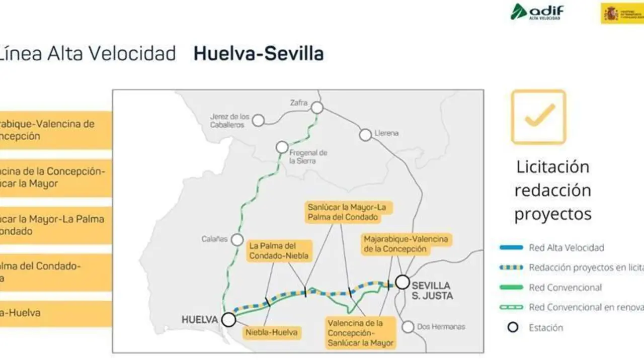 L&iacute;nea alta velocidad Huelva-Sevilla. - VH