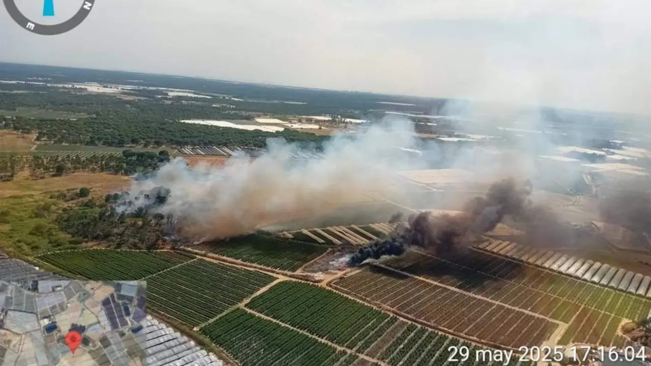 Segundo incendio este jueves en Lucena del Puerto (Huelva). - Plan INFOCA