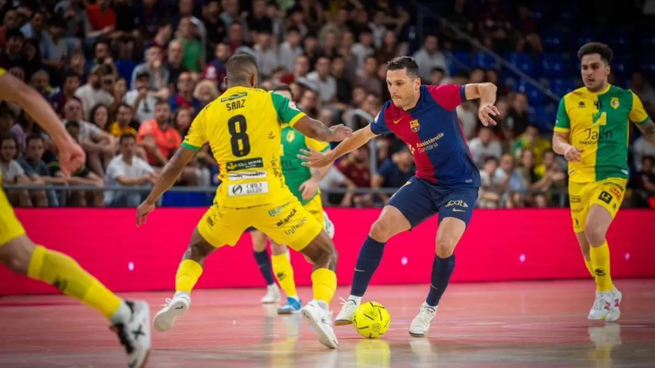 Duelo del Bar&ccedil;a y del Ja&eacute;n Para&iacute;so Interior, en el Palau.  - FCB Futsal