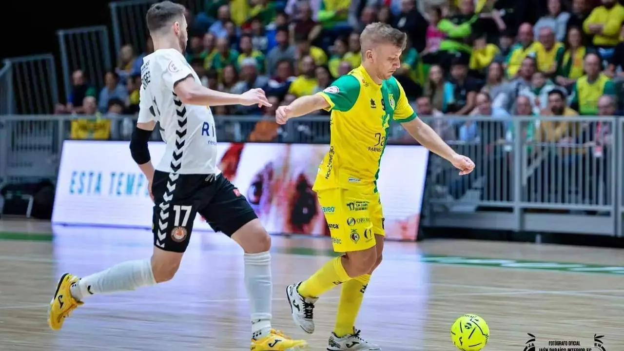 Cristian Rubio, en un partido con el Ja&eacute;n Para&iacute;so Interior.  - Ja&eacute;n Para&iacute;so Interior