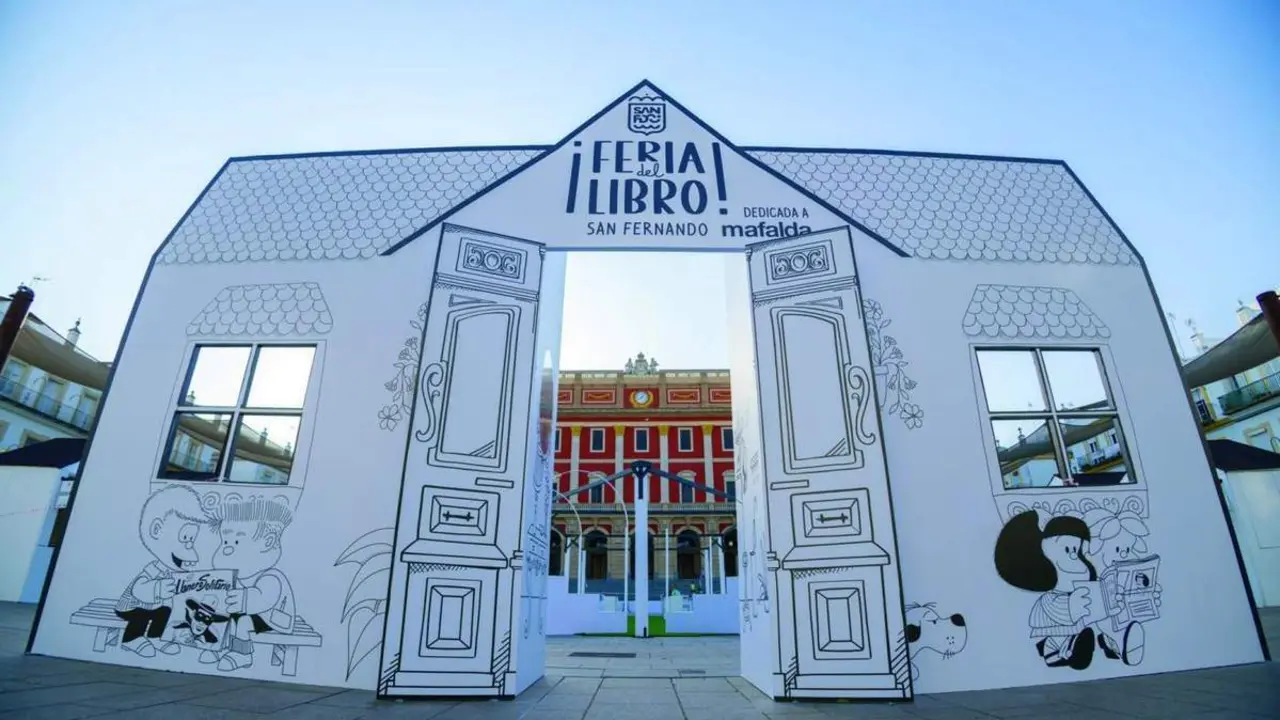 La portada de la Feria del Libro en la plaza del Rey. - Ayuntamiento