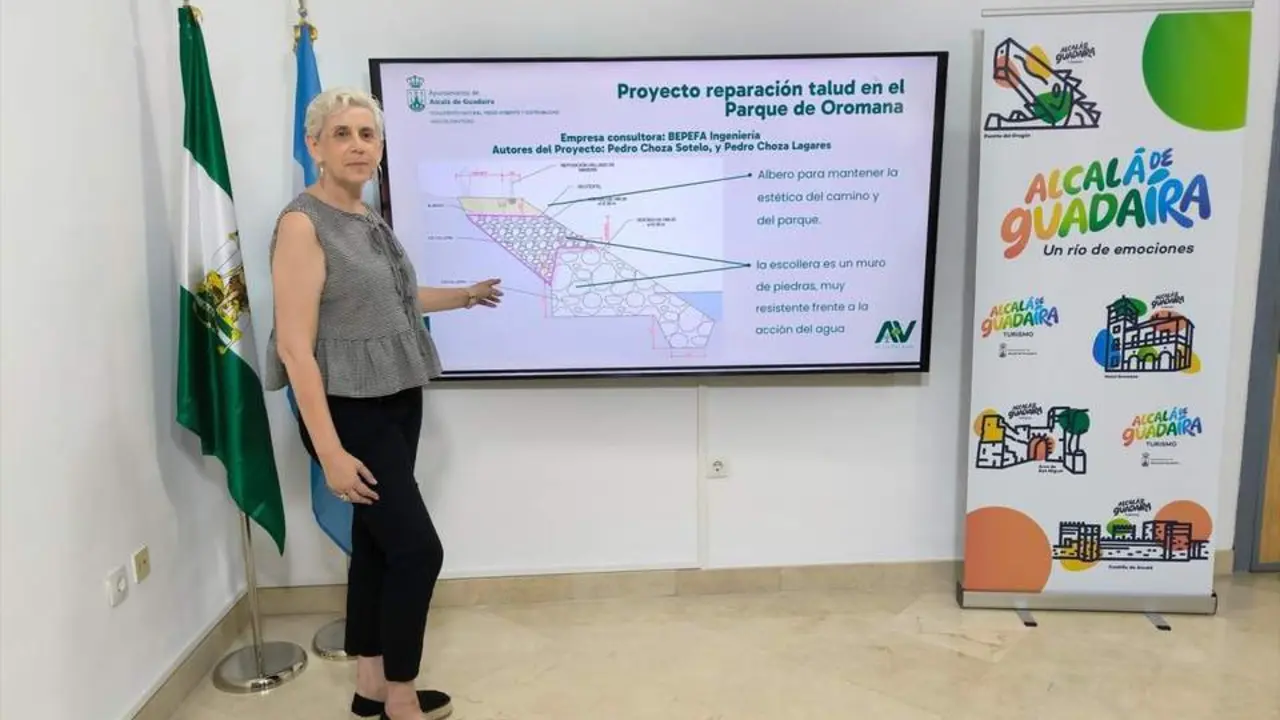 Luisa Campos, en la presentaci&oacute;n del proyecto de restauraci&oacute;n - AYTO.DE ALCAL&Aacute;