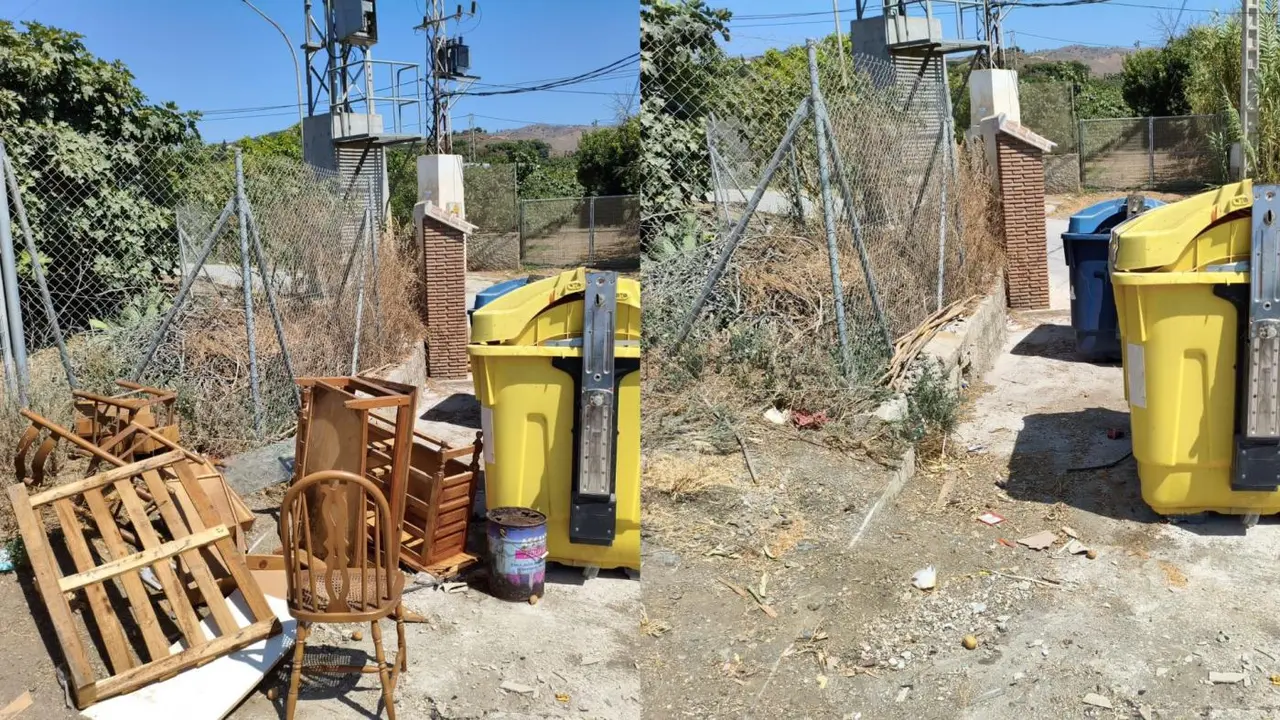 Limpieza de muebles en el municipio de V&eacute;lez-M&aacute;laga. - Medio Ambiente