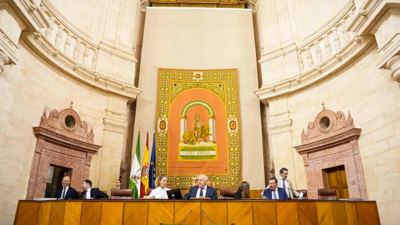 El presidente del Parlamento andaluz, Jes&uacute;s Aguirre, preside una sesi&oacute;n plenaria | JOAQU&Iacute;N CORCHERO / PARLAMENTO DE ANDALUC&Iacute;A