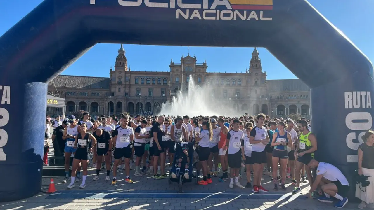 Meta de la Ruta 091 ubicada en la Plaza de Espa&ntilde;a. | PN.