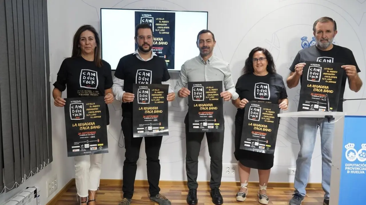 Presentaci&oacute;n en la Diputaci&oacute;n de Huelva del Festival Cand&oacute;n Rock.
| Diputaci&oacute;n de Huelva.