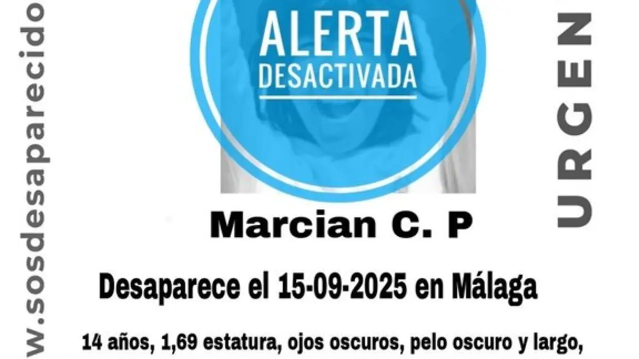 Desactivaci&oacute;n de la alerta./SOS Desaparecidos.