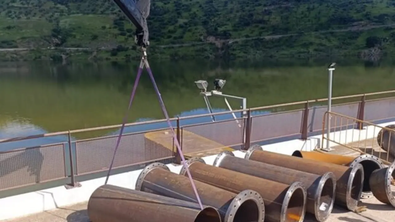 Trabajos en el Embalse de Casasola./Junta (archivo).