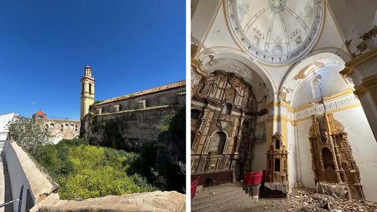 El estado en el que se encuentra el Convento de San Sebasti&aacute;n de La Campana. | HISPANIA NOSTRA