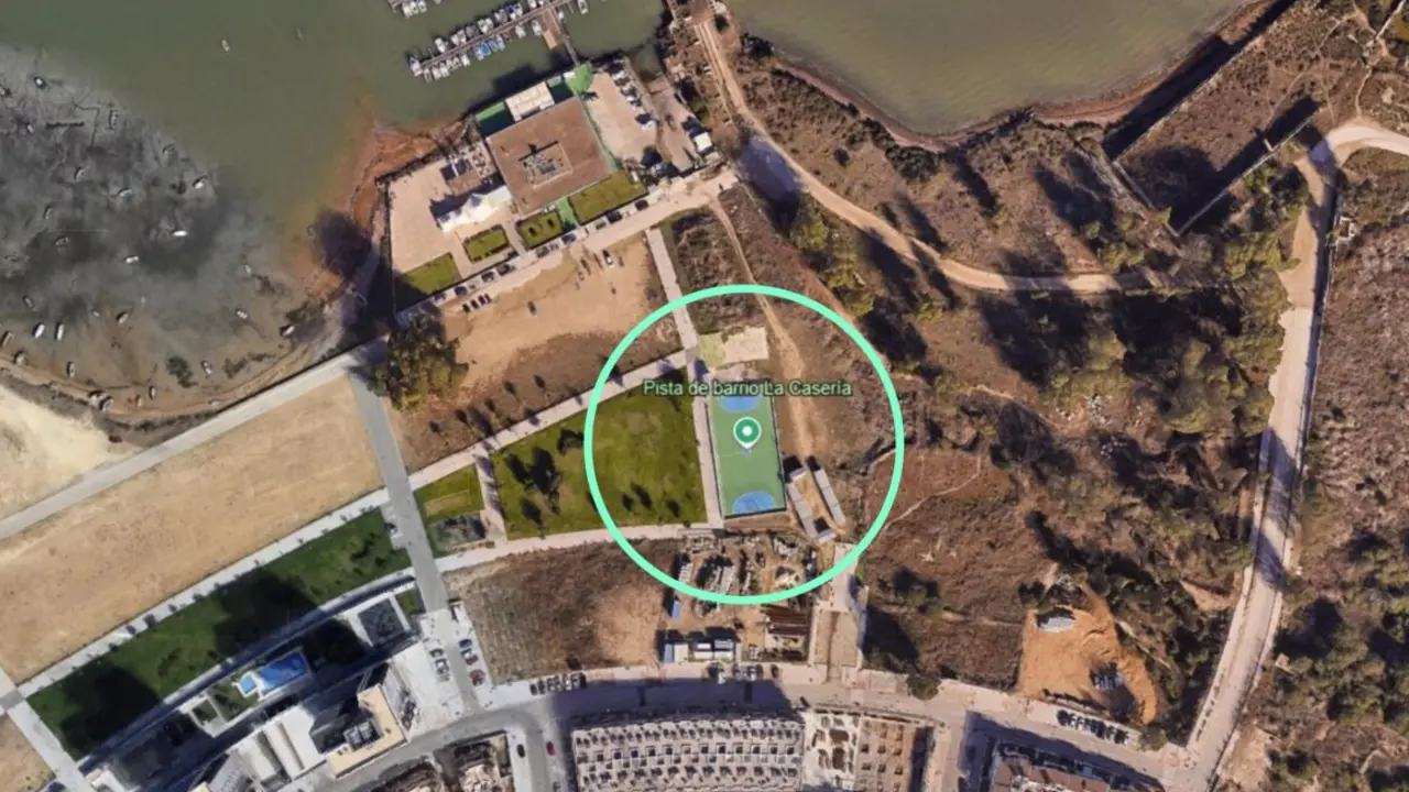 Plano de las pistas deportivas de La Caser&iacute;a.
