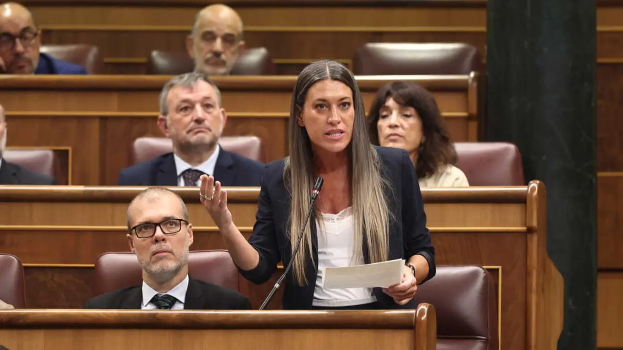 La portavoz de Junts en el Congreso, Miriam Nogueras. | Europa Press.