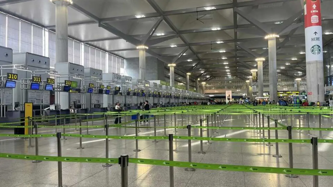 Vista de la zona de mostradores de facturaci&oacute;n del Aeropuerto M&aacute;laga Costa del Sol | EUROPA PRESS