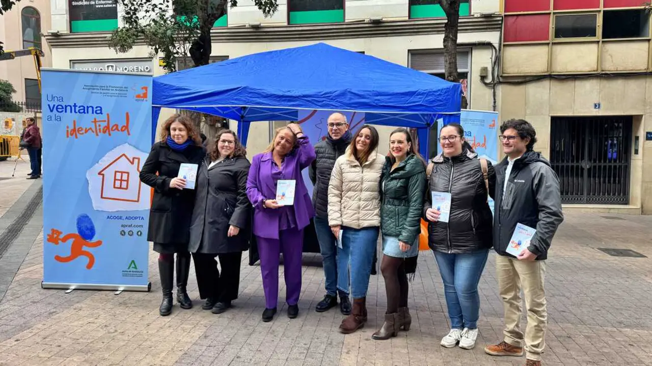 La campa&ntilde;a 'Una ventana a la identidad', en la calle Rold&aacute;n y Mar&iacute;n. - Foto: Fran Cano