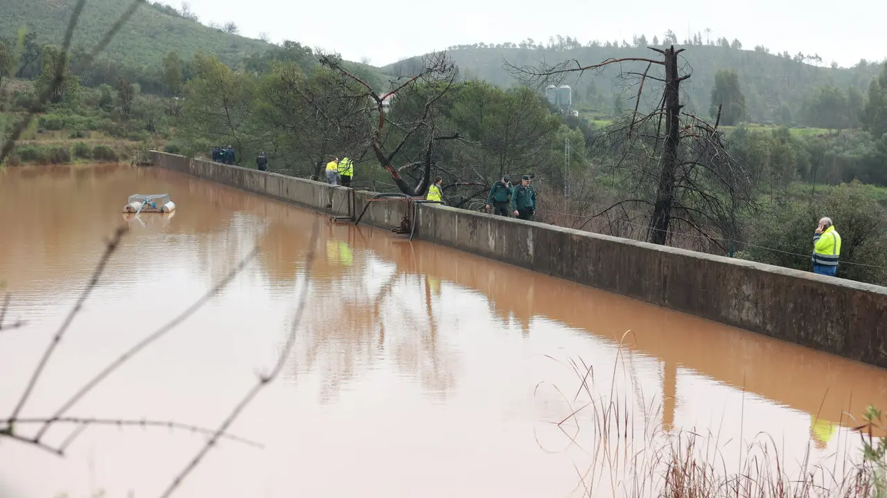 Embalse de Monte F&eacute;lix-Toril durante los trabajos de emergencia. | Junta.