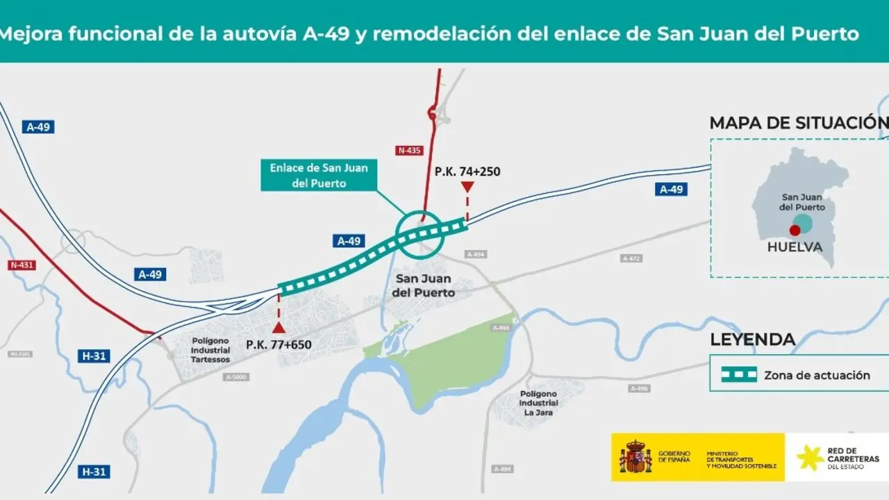 Proyecto de construcci&oacute;n para la mejora de la funcionalidad y la movilidad de la A-49. | Ministerio.