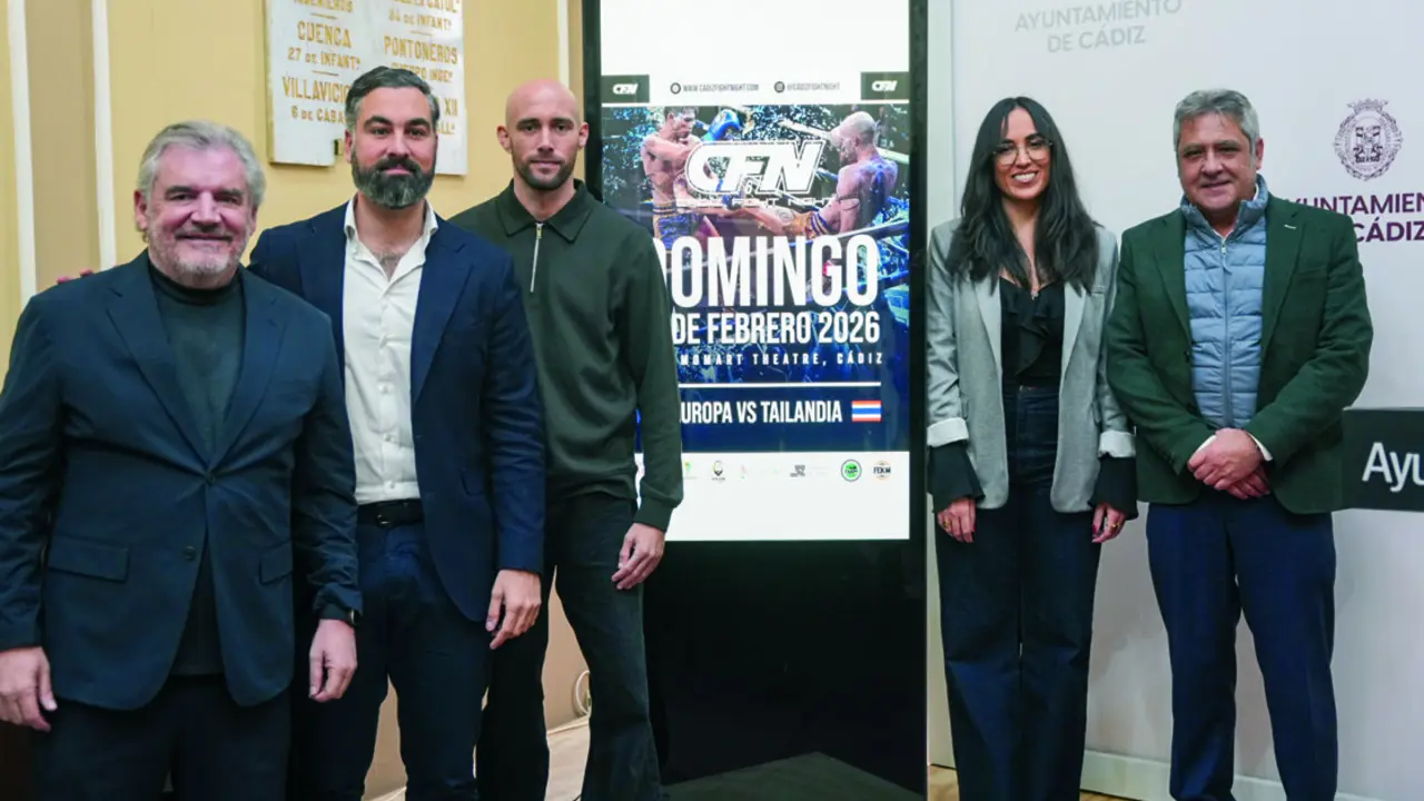 Presentaci&oacute;n del evento internacional C&aacute;diz Fight Night &lsquo;Europa vs Tailandia&rsquo;. VIVA