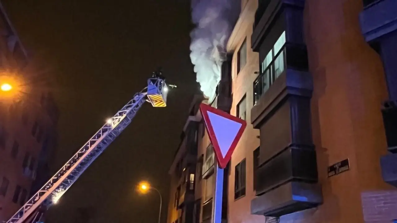 Incendio en Carabanchel. | Europa Press.