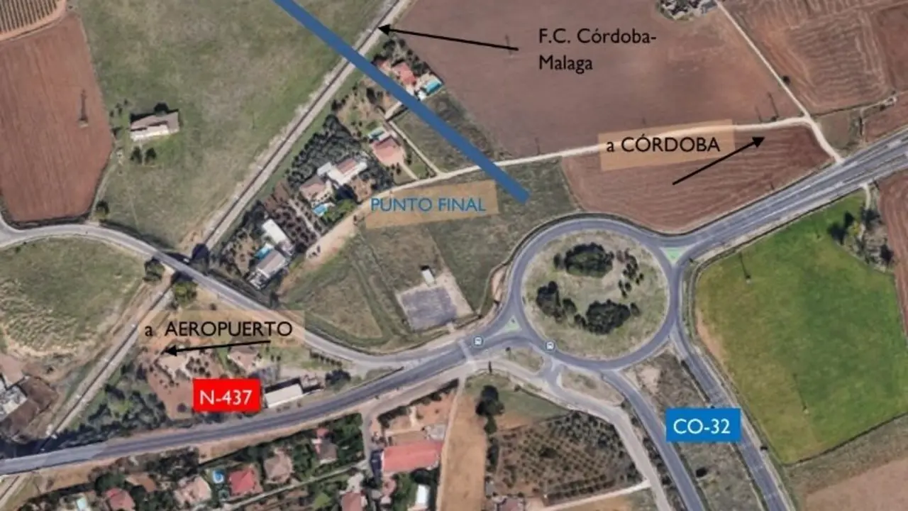 El tramo norte de la Variante Oeste con la conexi&oacute;n desde la N-437, que da acceso al aeropuerto de C&oacute;rdoba, y la CO-32.