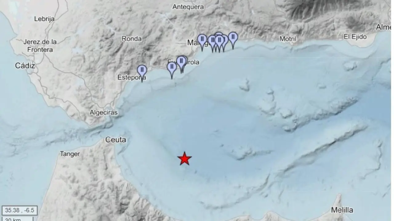 Mapa del seismo./IGN.