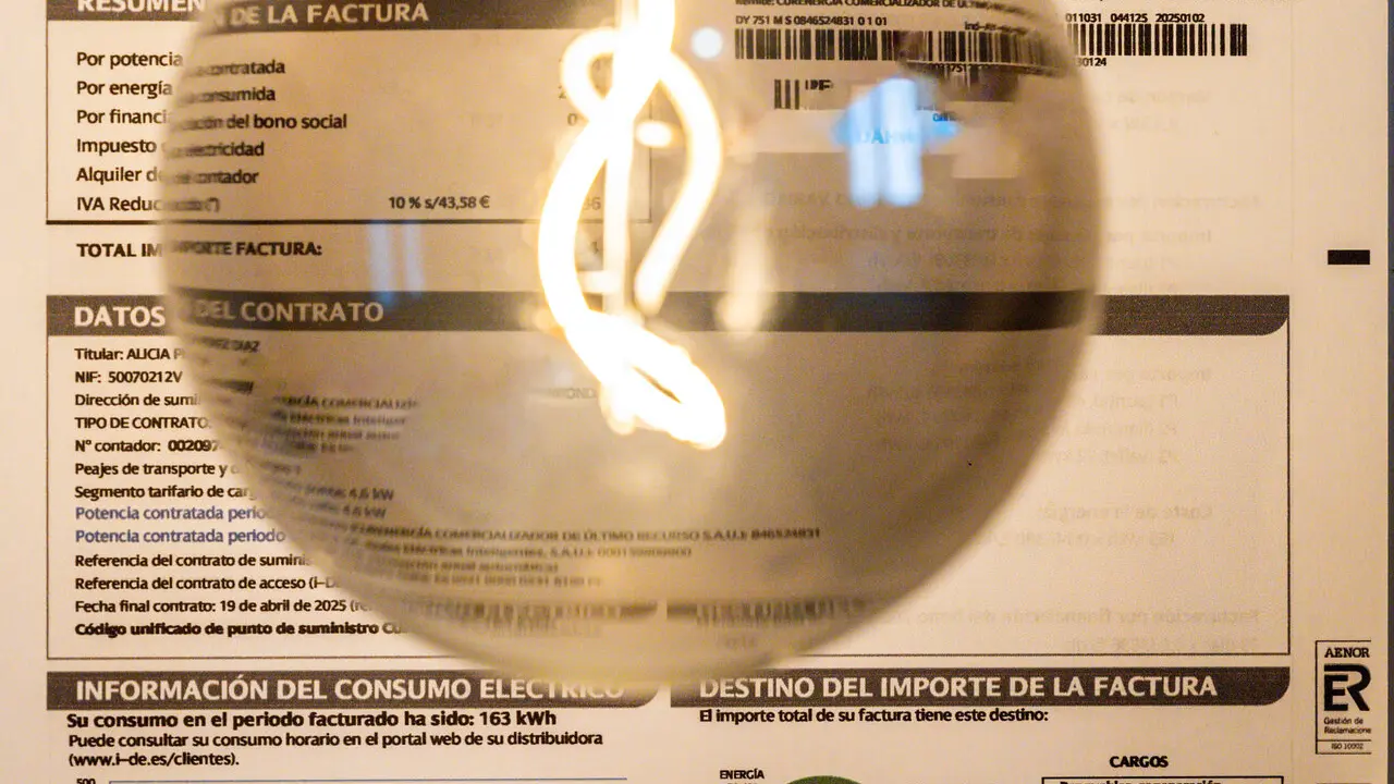 Factura de la luz. | Europa Press.