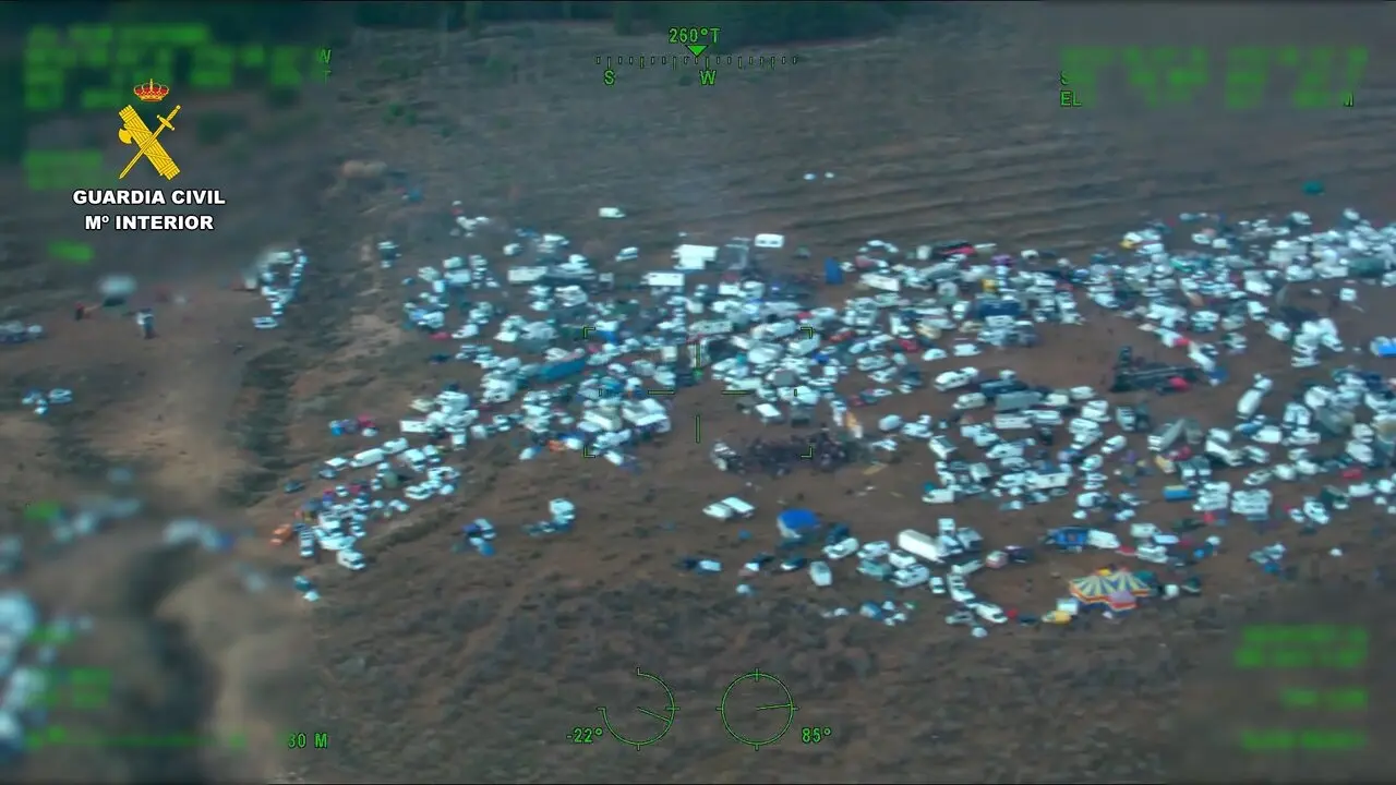 Imagen a&eacute;rea de la rave del Cenajo. | Europa Press.