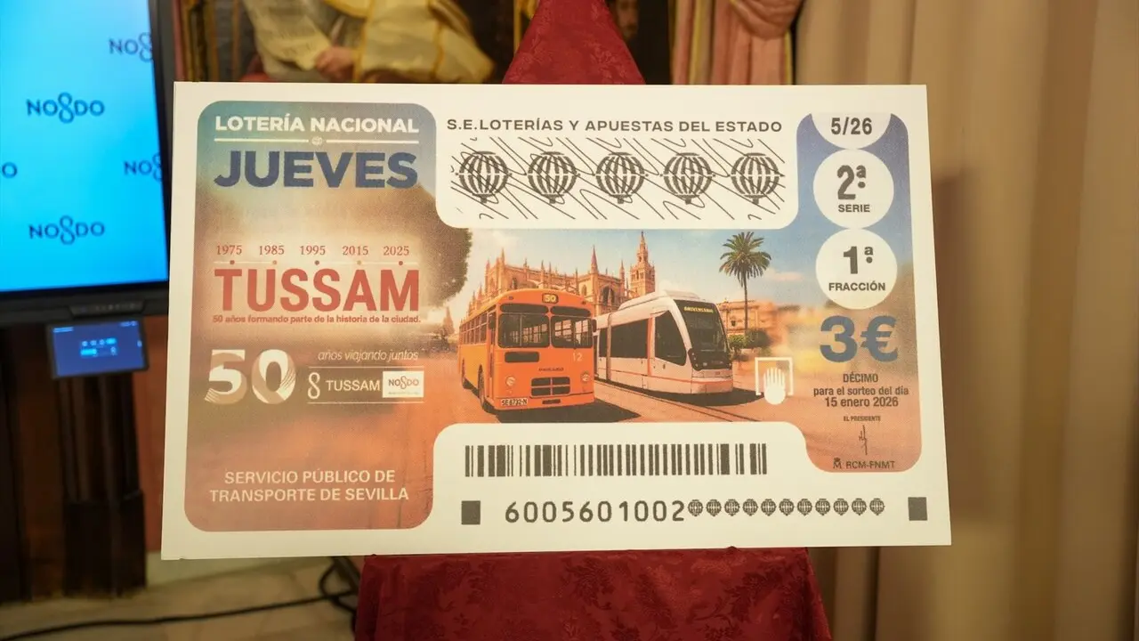 D&eacute;cimo de la Loter&iacute;a Nacional dedicado al 50 aniversario de Tussam |&nbsp;AYUNTAMIENTO DE SEVILLA