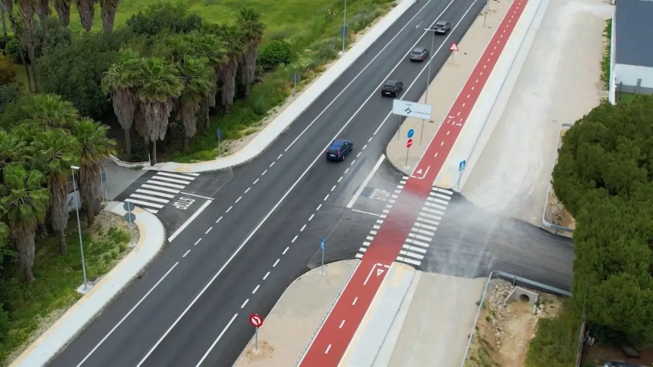 Imagen del aspecto del acondicionamiento del acceso norte de Jerez.