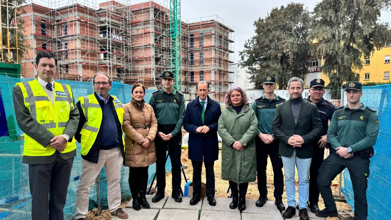 Visita obras pr&oacute;ximo cuartel de la Guardia Civil, Chiclana.