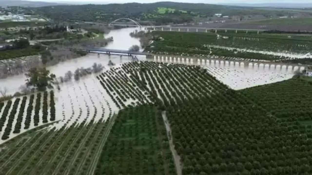 Campos inundados tras la borrasca
