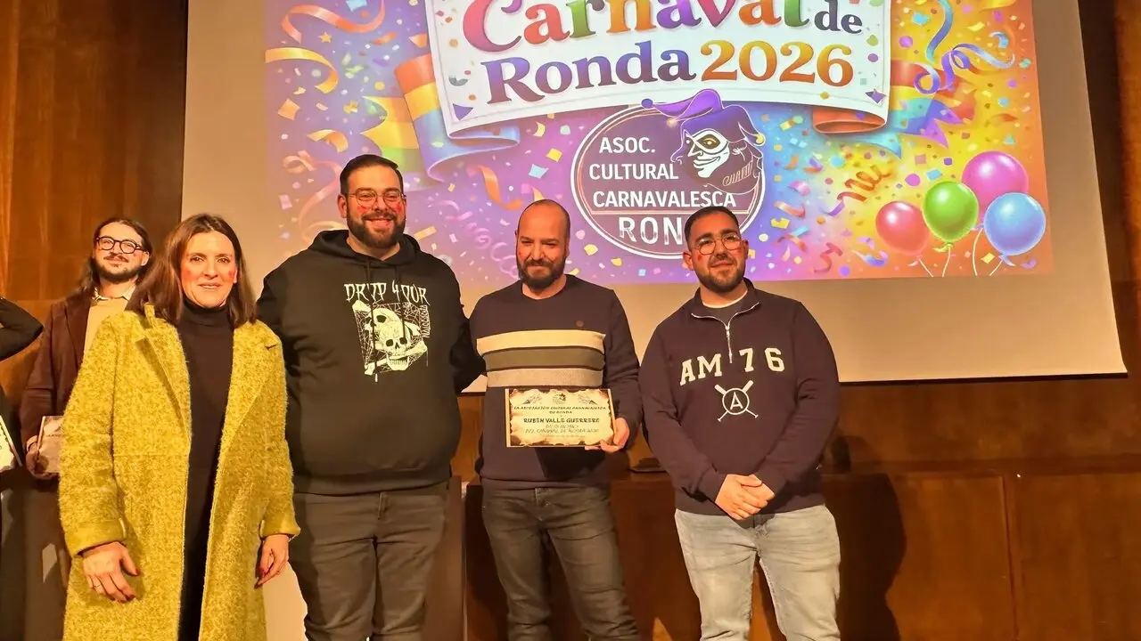 Rub&eacute;n Valle es el Dios Momo en el Carnaval de Ronda 2026.  | Ayto Ronda