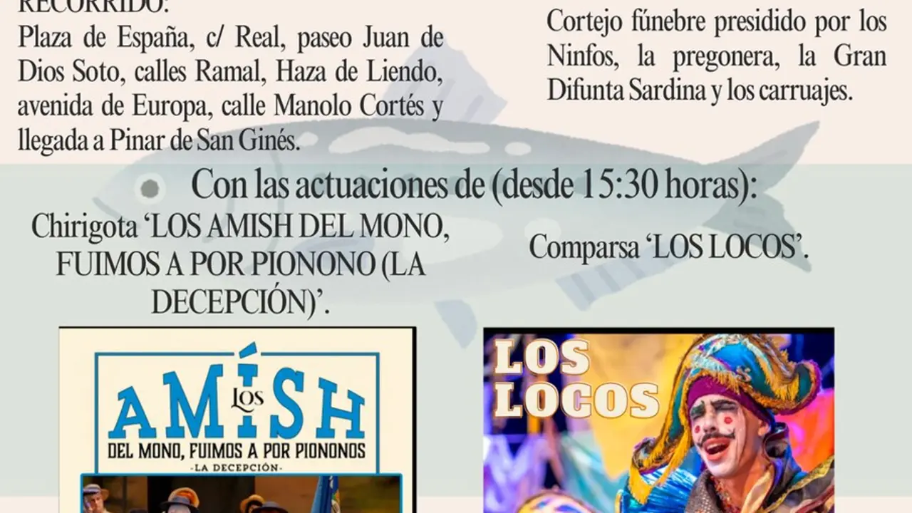 Cartel Entierro de la Sardina en Gines 2026.| AYTO GINES