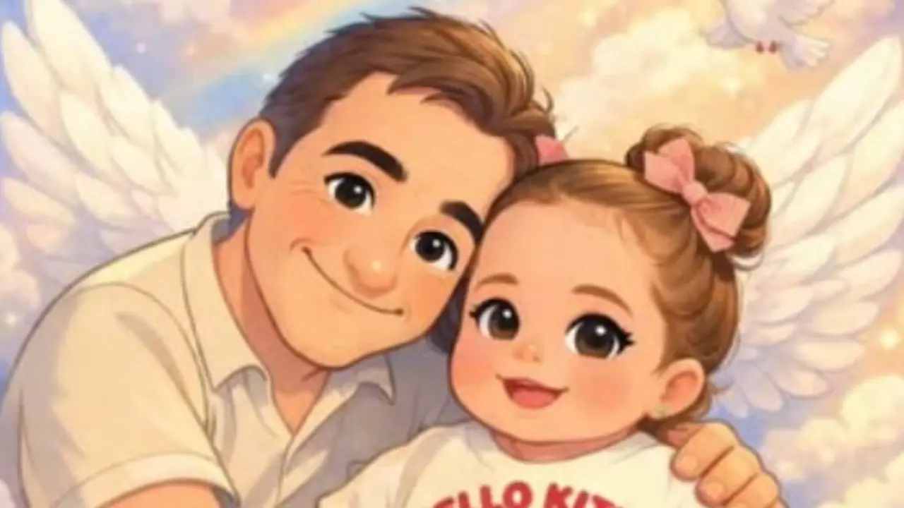 Imagen utilizada por Cristina para recordar a su hija y su padre, ambos ya tristemente fallecidos 