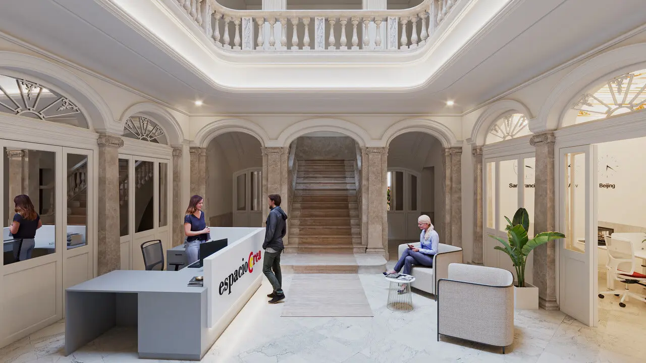 Imagen virtual de la recepci&oacute;n del nuevo Espacio Crea. / VIVA