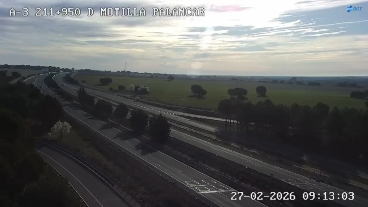Imagen de la autov&iacute;a A-3 a su paso por la provincia de Cuenca. | Europa Press.