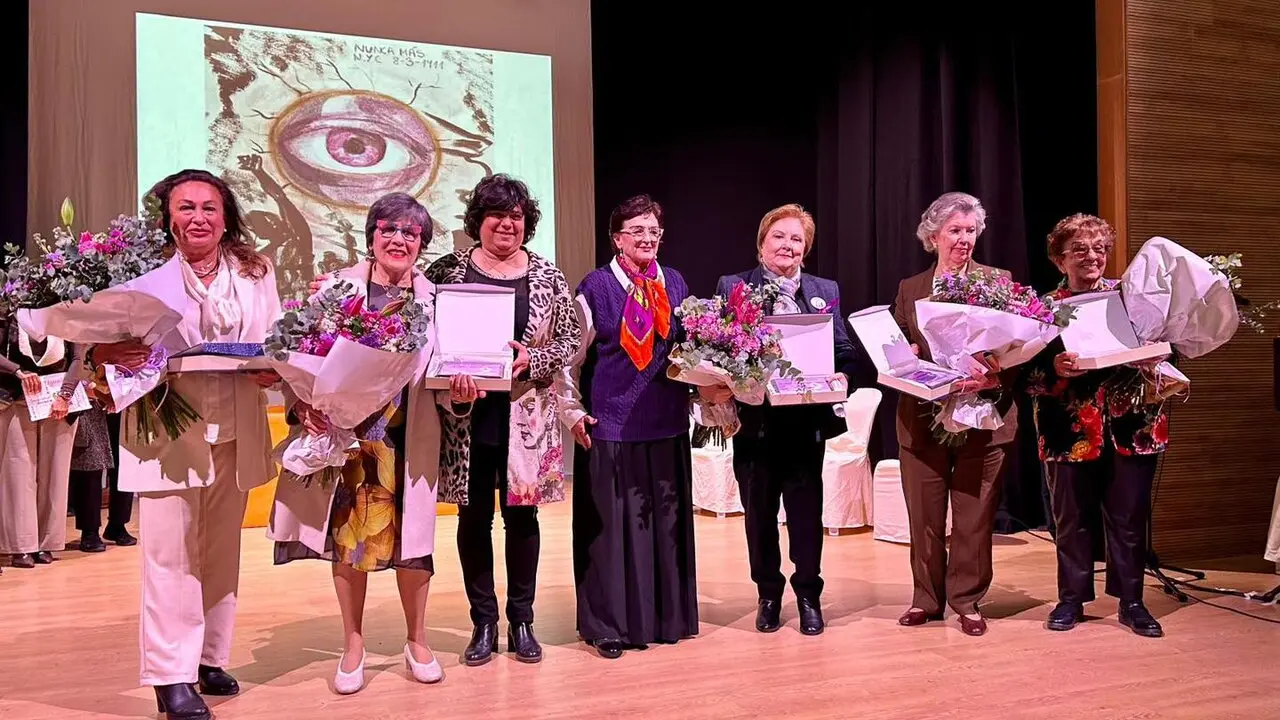 Las homenajeadas en el acto institucional por el D&iacute;a Internacional de la Mujer.