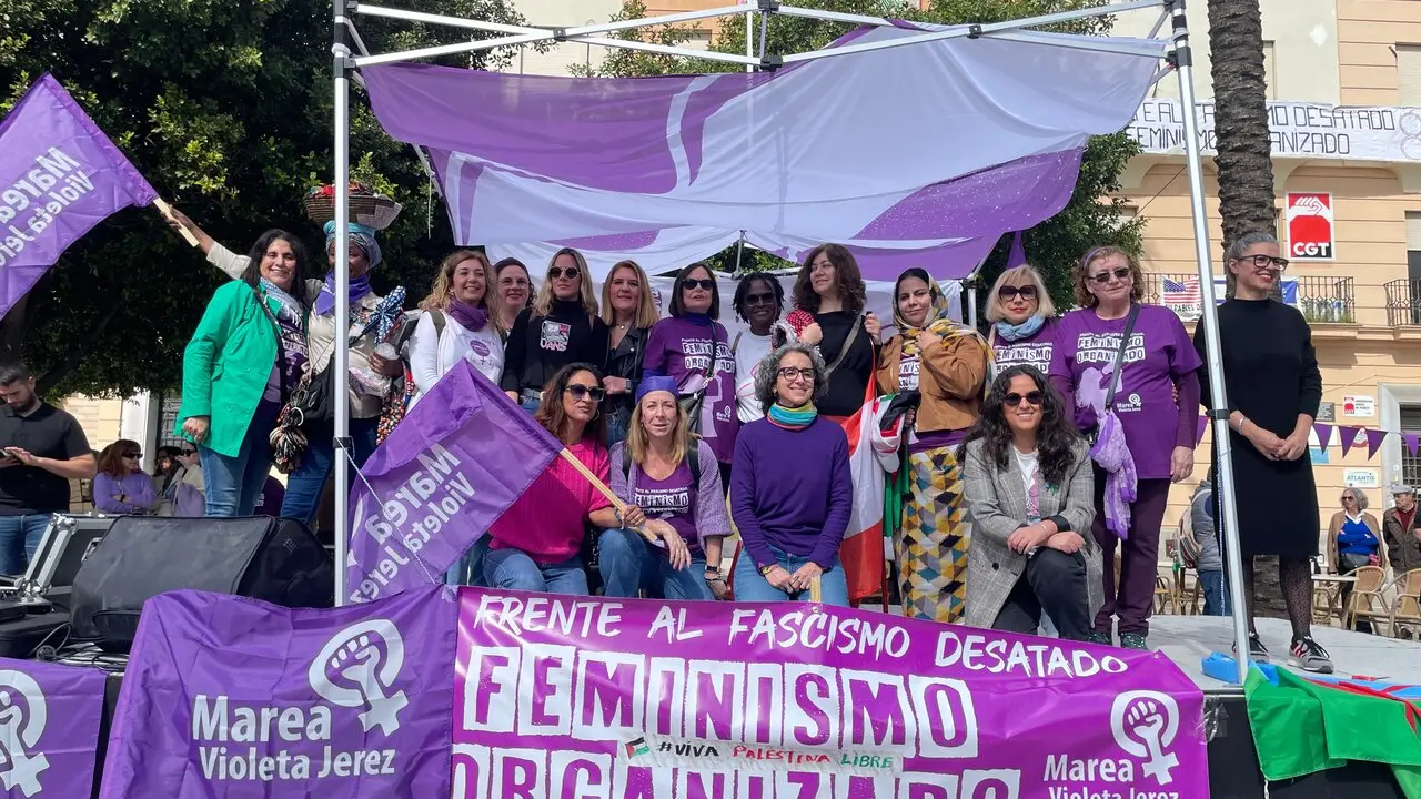 Marea Violeta con otros colectivos en una imagen de archivo | Jim&eacute;nez.