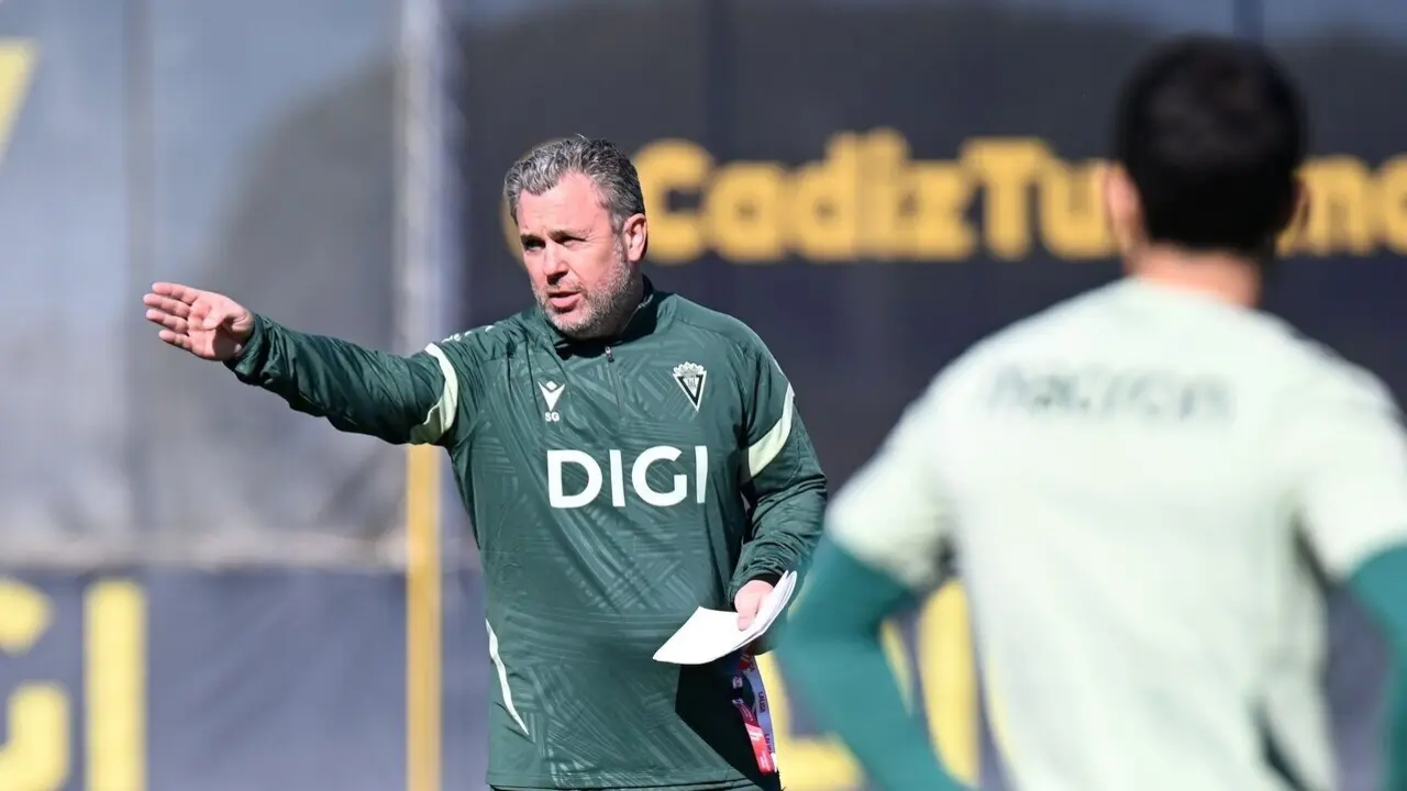 Sergio Gonz&aacute;lez, durante un entrenamiento. | C&aacute;diz CF.