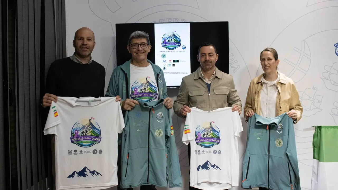 Presentaci&oacute;n en la Diputaci&oacute;n de Huelva del reto 'Monta&ntilde;as contra el c&aacute;ncer'. | Dipu.