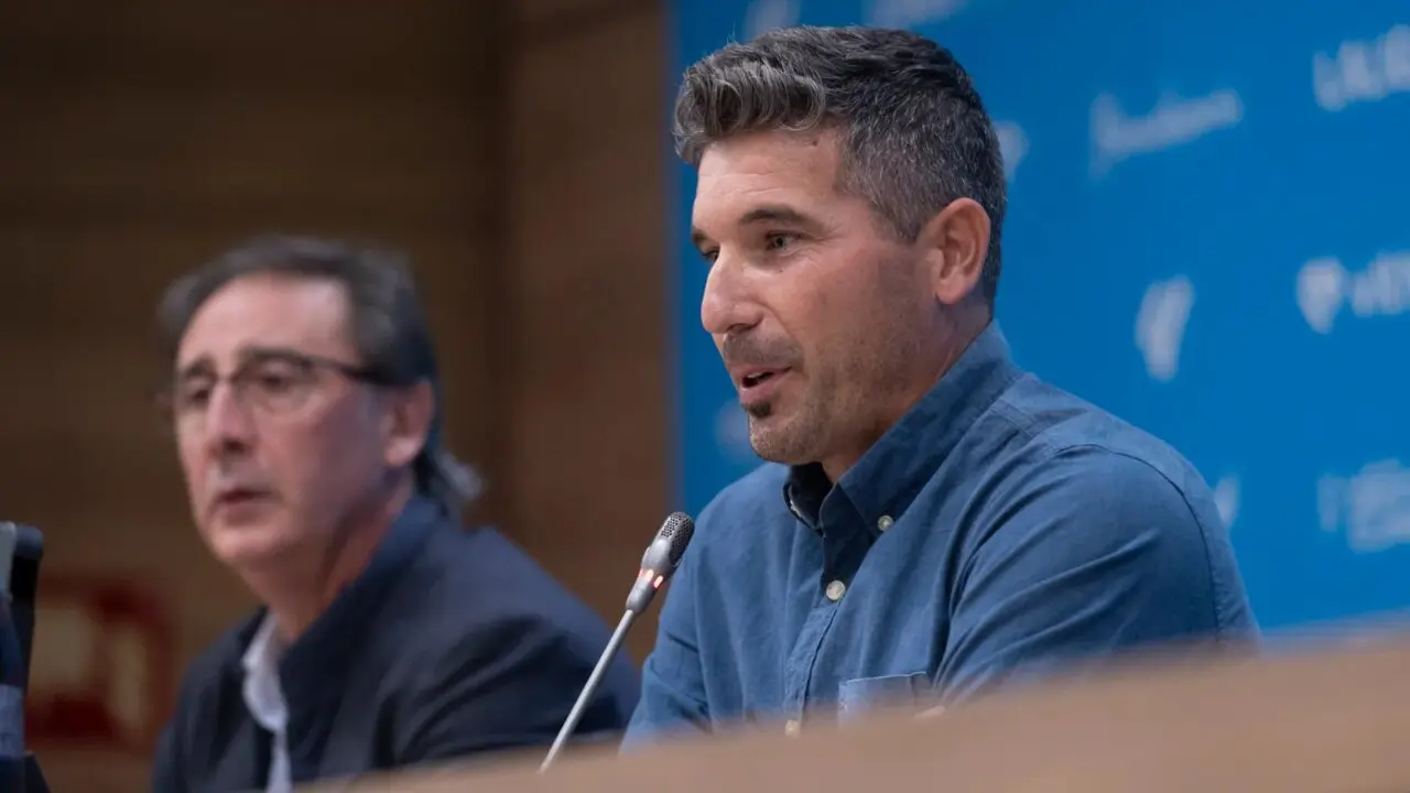 Loren Juarros y Juanfran Funes. / M&Aacute;LAGA CF