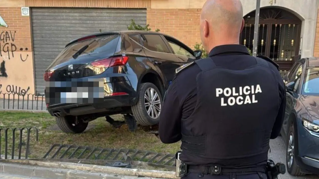 As&iacute; qued&oacute; el veh&iacute;culo tras chocar con un &aacute;rbol. | Europa Press.