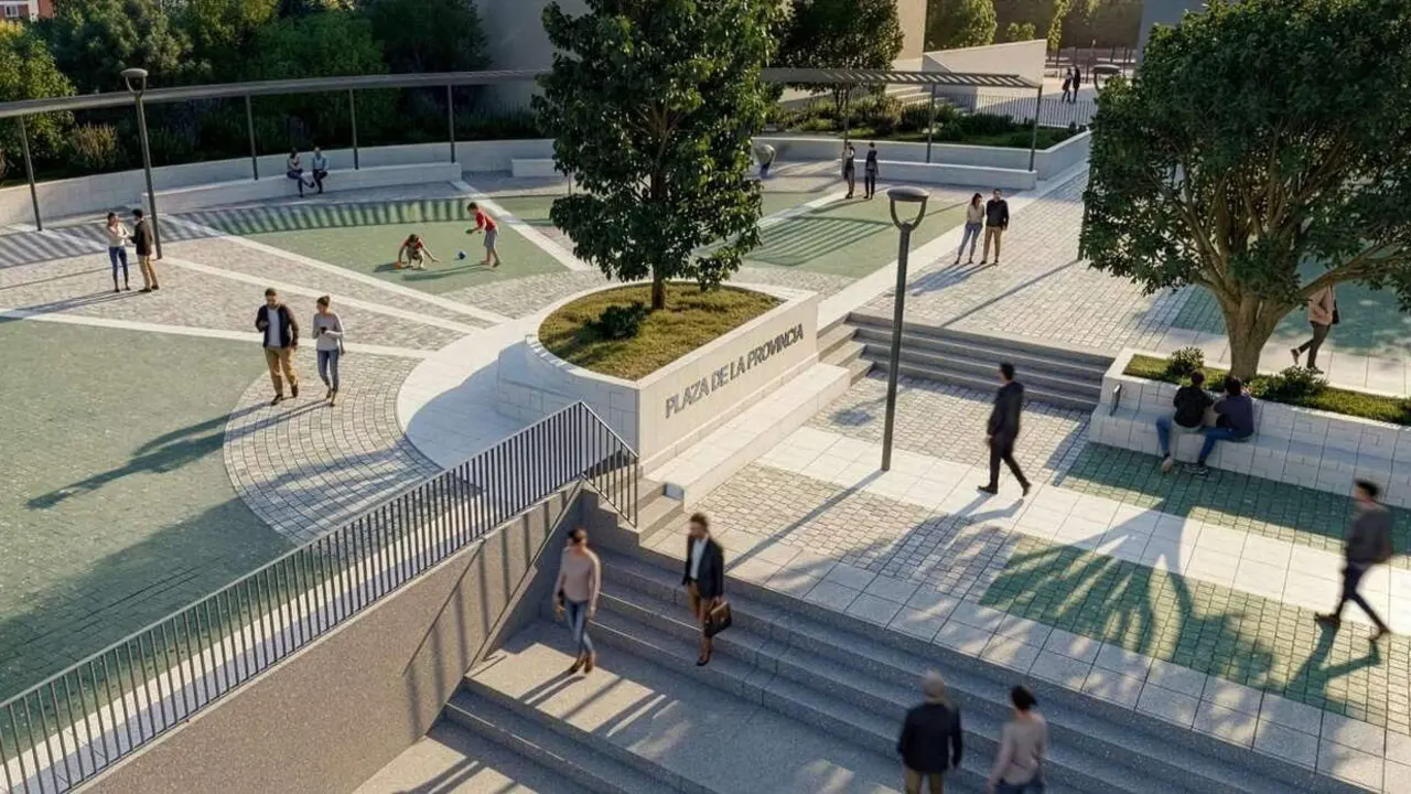 Recreaci&oacute;n de la futura Plaza de La Provincia en La Orden. | Proyecto.