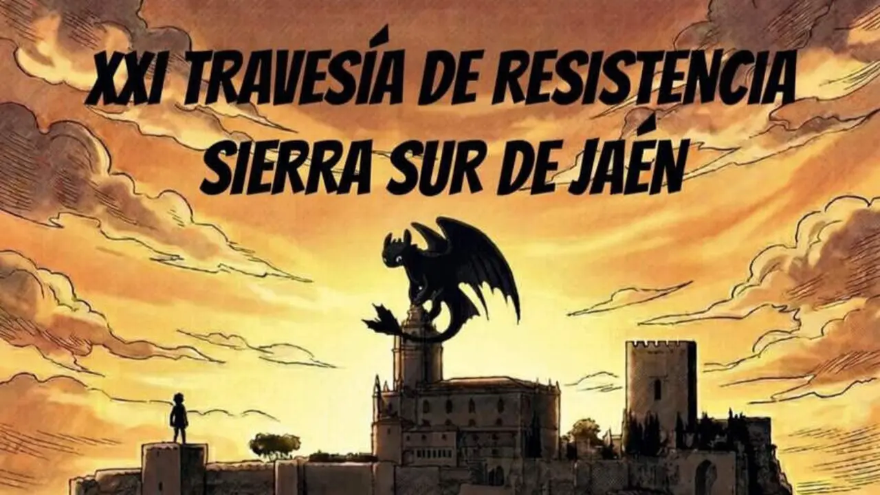 Detalle del cartel de la XXI Traves&iacute;a de Resistencia Sierra Sur de Ja&eacute;n.