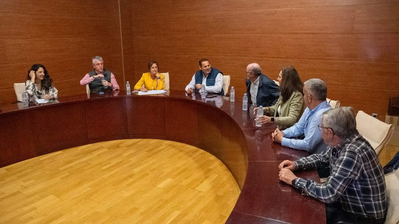 La consejera de Sostenibilidad y Medio Ambiente, Catalina Garc&iacute;a (3i), en la reuni&oacute;n con responsables de Cooperativas Agroalimentarias de Ja&eacute;n. - Foto: Junta.