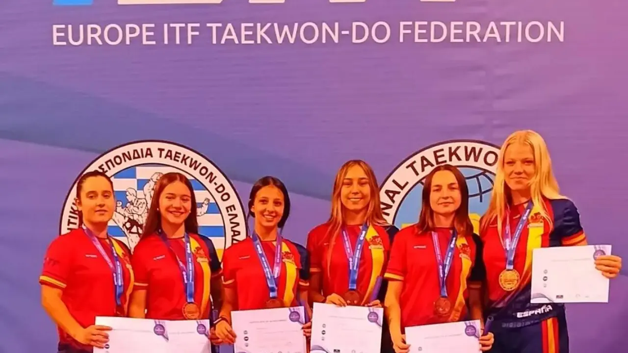 Las cuatro malague&ntilde;as ganadoras de medallas. / VM