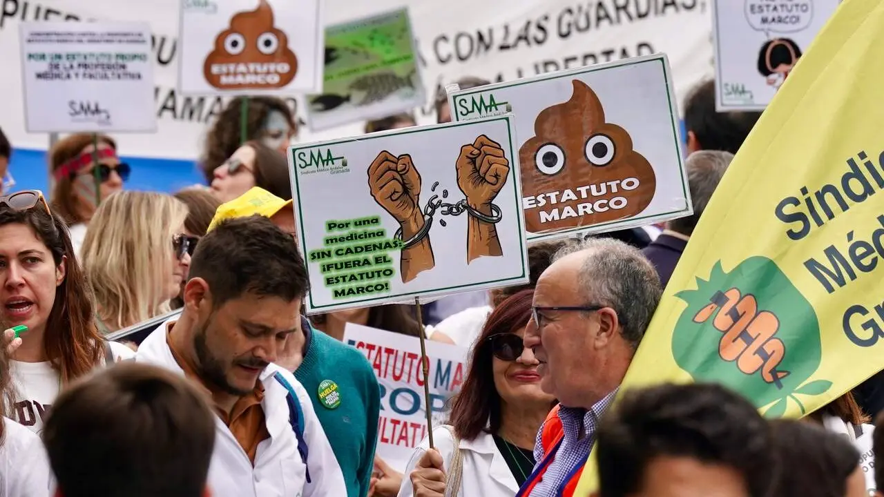 Manifestaci&oacute;n de m&eacute;dicos en M&aacute;laga. | Europa Press.