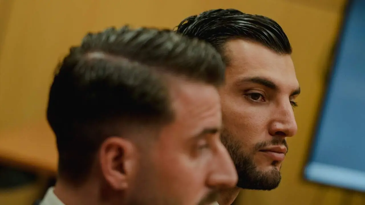 El futbolista Rafa Mir en la Audiencia Provincial de Valencia. | EP