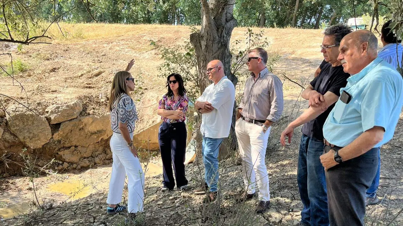 Visita a las obras para reparar los da&ntilde;os por el tren de borrascas. Foto: Subdelegaci&oacute;n del Gobierno.