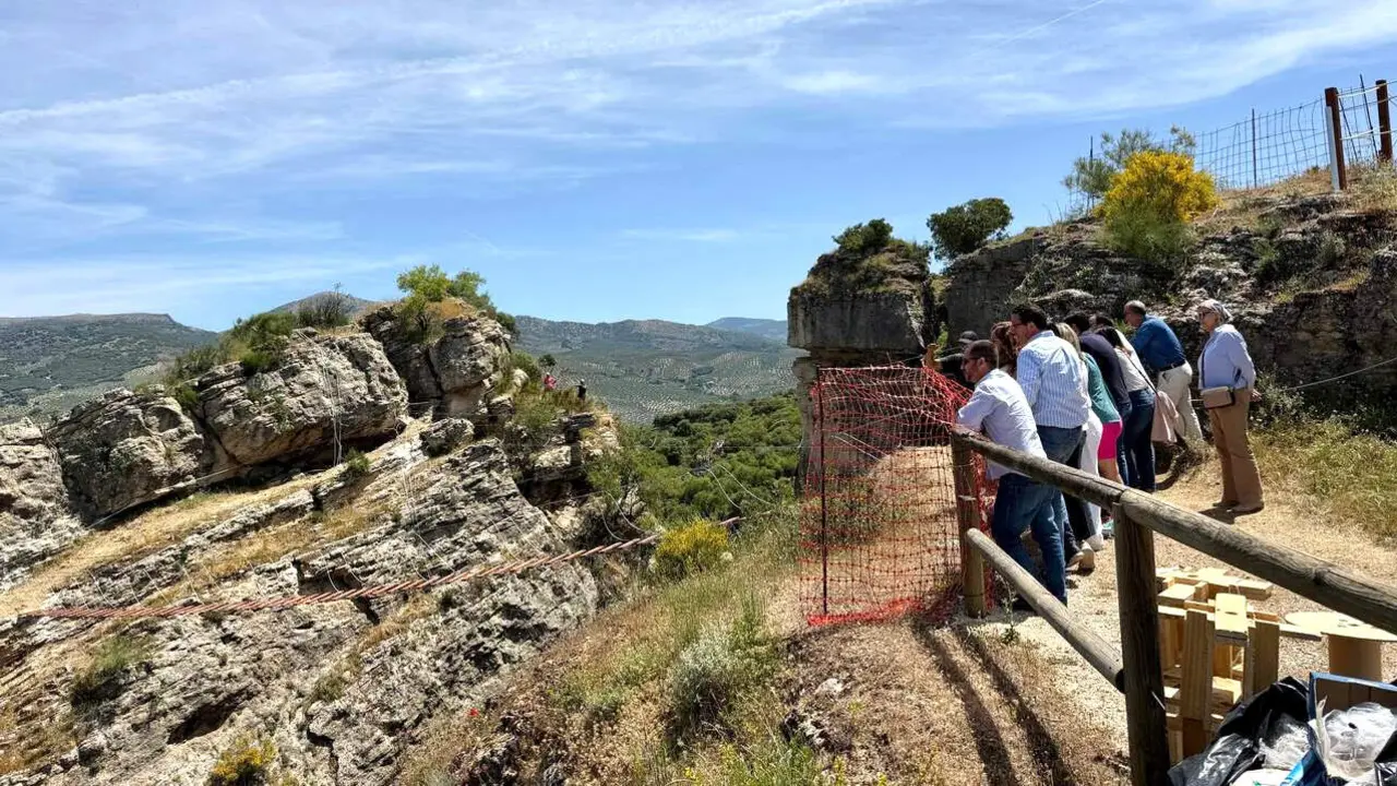 Visita a las obras del parque de turismo activo de Los Tajos.