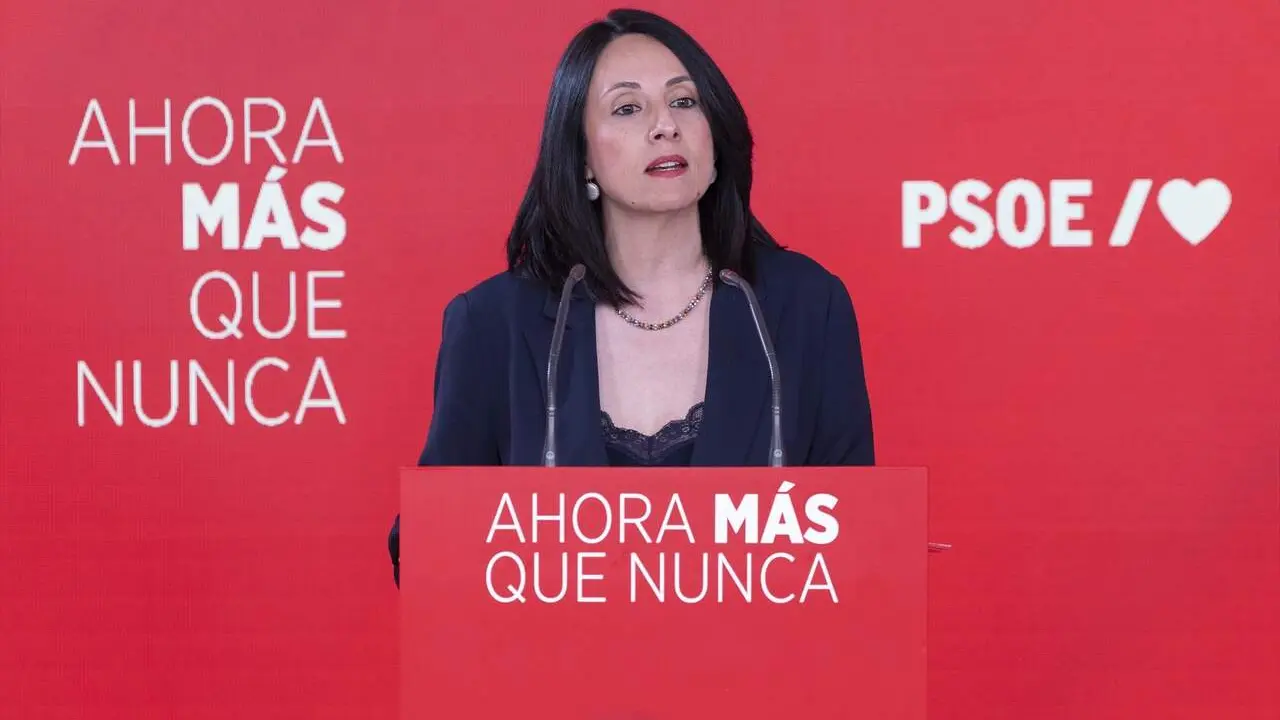 La secretaria de Organizaci&oacute;n del PSOE, Rebeca Torr&oacute;, en una declaraci&oacute;n desde Ferraz.
- EVA ERCOLANESE