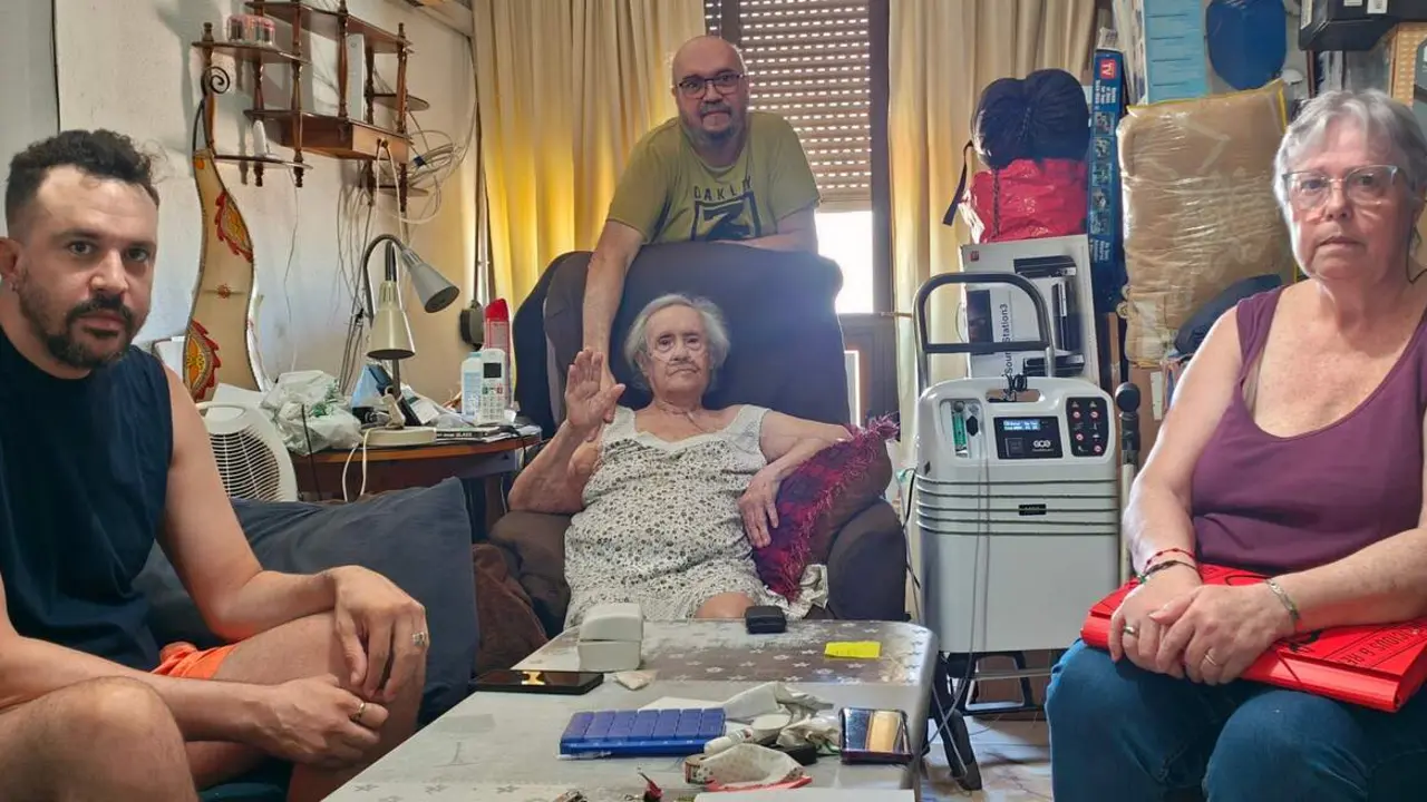 Soledad y su familia. / Cedida